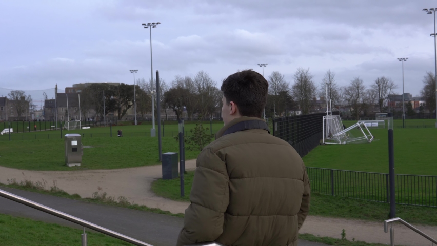 Young beginner in photography taking photo