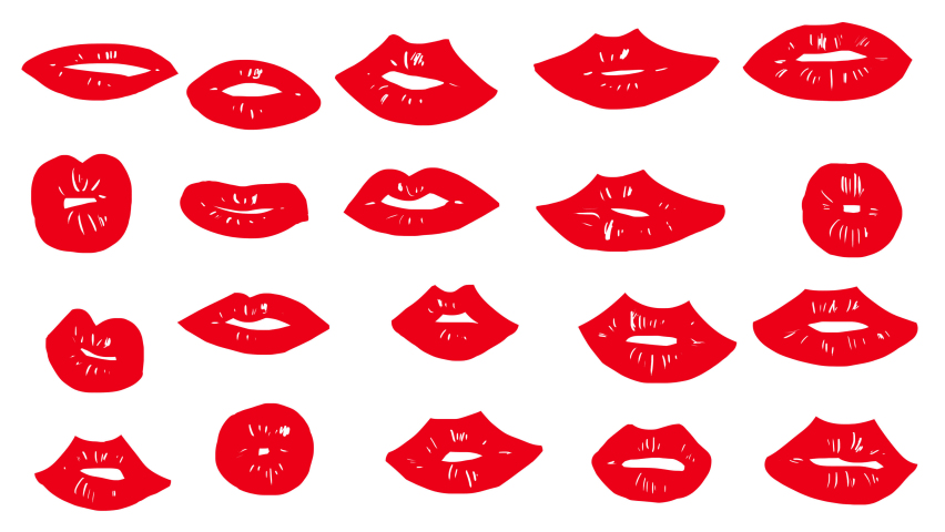 Speaking lips. Abstract Lips talking.