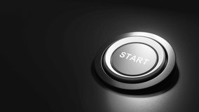 Press the start button. Start up concept. 3D video - Powered by Shutterstock - Get 15% off with code: PIKWIZARD15