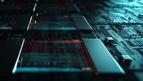 Code processing in circuit board abstract server. Data moves in the form of moving lines. The movement and processing of data inside a server or computer. 3d rendering - Powered by Shutterstock - Get 15% off with code: PIKWIZARD15