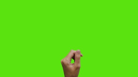 Gestures pack. Female hand touching, clicking, tapping, sliding, dragging and swiping on chroma key green screen background. Alpha Channel. Using a smartphone, tablet pc or a touchscreen.