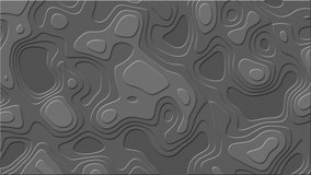 Relief structure of varying elements with flowing edges in gray - 4K abstract motion background - endless loop