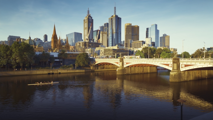 sunrise, Yarra River, Melbourne, Victoria, Australia