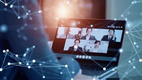 Business communication network concept. Video conference. Remote work. - Powered by Shutterstock - Get 15% off with code: PIKWIZARD15