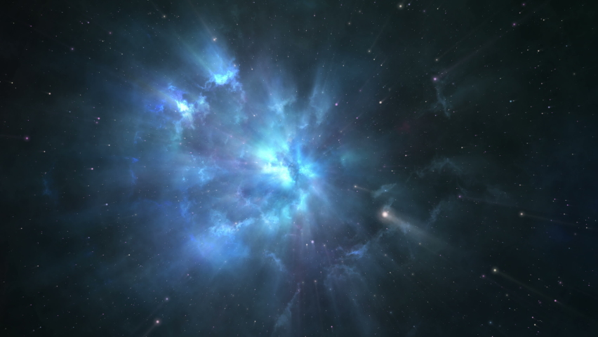 Seamlessly loopable animation of the hyperspace travel through the universe Royalty-Free Stock Footage #1067670782