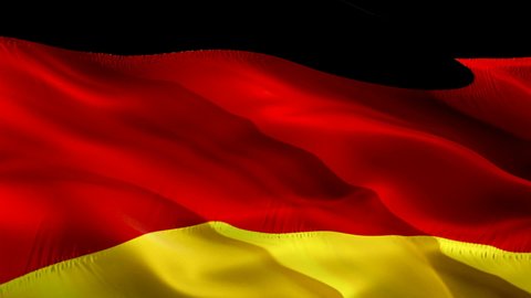 Germany flag. National 3d Deutchland flag waving. Sign of Germany seamless loop animation. Deutchland flag HD Background. German flag Closeup 1080p Full HD video for presentation Berlin, Munich 
