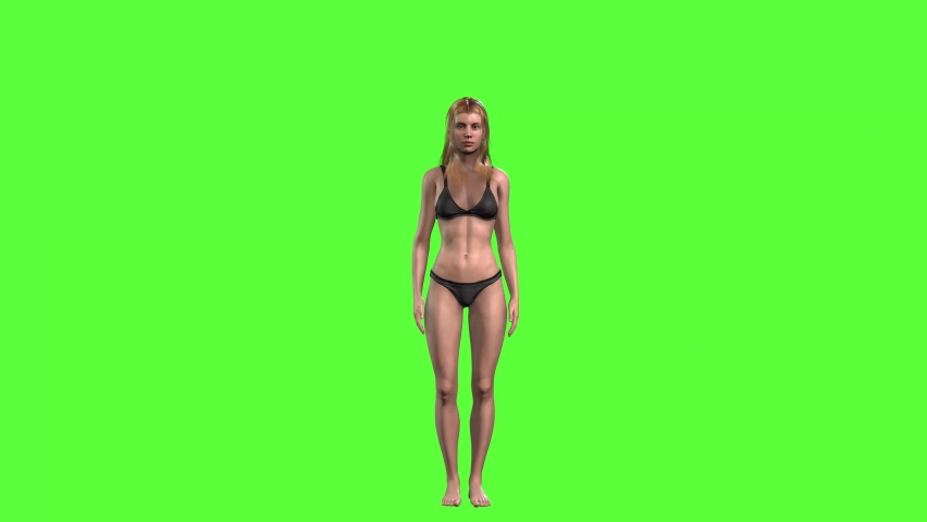 Video Stok Green Screen Sexy Girl Dancing Animation (100% Tanpa Royalti) 10...