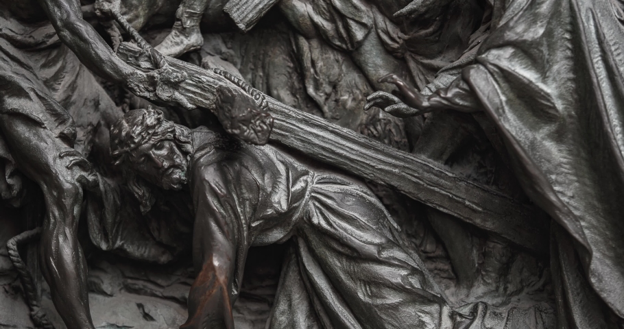 Statues on main entrance door of Duomo di Milano,main christian catholic church in Italy
