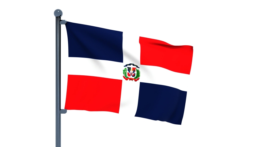 Dominican republic flag Footage | Stock Clips