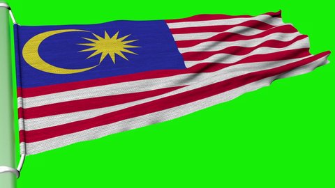 Malaysia Flag Waving And Flutter Stock Footage Video 100 Royalty Free 1060350233 Shutterstock
