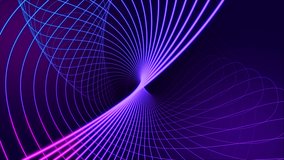 Futuristic Technology abstract glowing background animation. Wavy lines big data concept. Seamless loop stock footage. cyber surface in purple, pink and blue colors. sound visualization, neon wave