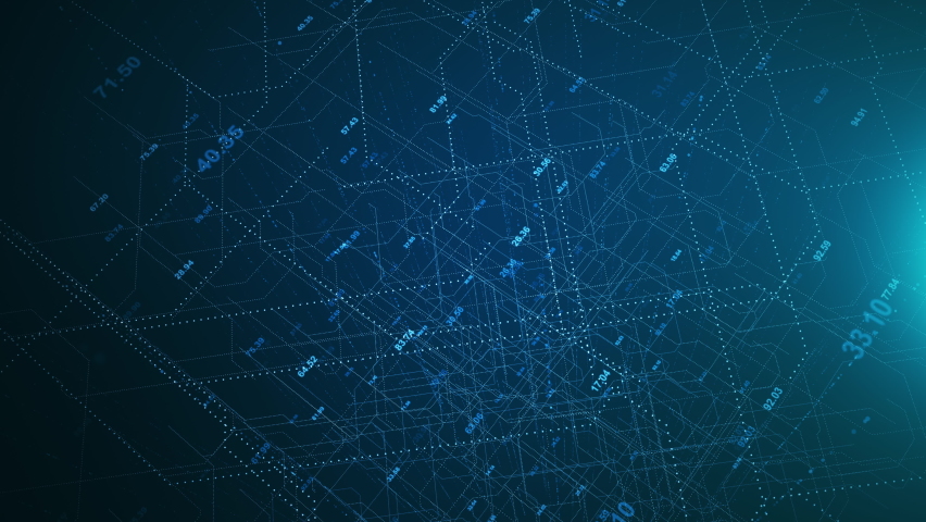 Digital network technology futuristic theme animation concept. Abstract grid perspective motion graphic seamless looping background. - Powered by Shutterstock - Get 15% off with code: PIKWIZARD15