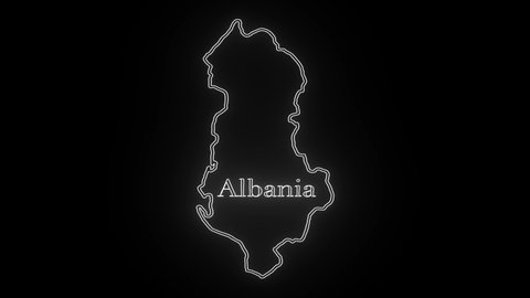 Map of Albania, Albania outline, Animated close up map of Albania