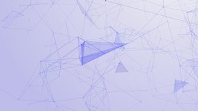 Plexus of Lines and Triangles on a Dark Blue Background. Abstract Technological Background. Concept Innovation, Blockchain, Medicine, DNA and Science - Powered by Shutterstock - Get 15% off with code: PIKWIZARD15