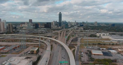 4k drone view of the Galleria area in Houston, Texas
