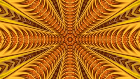 animation of a beautiful abstract pattern with a kaleidoscopic transformation into various shapes and figures in the form of fractal spirals and various ornaments
