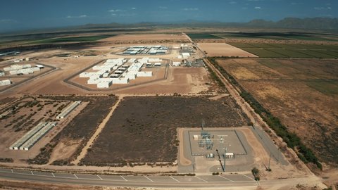 Drone View of Eloy Detention Center and La Palma Correctional Center and Saguaro Correctional Center in Eloy, Arizona, United States
