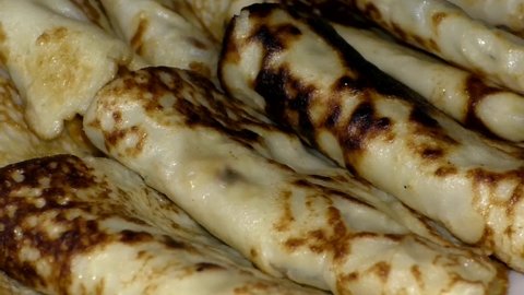 Traditional russian blini. Pancakes. Pancake week. Maslenitsa is an Eastern Slavic traditional holiday, celebrated during the week before the Great Lent. 