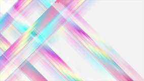 Holographic glossy pixelated stripes geometric abstract tech motion background. Seamless looping. Video animation Ultra HD 4K 3840x2160