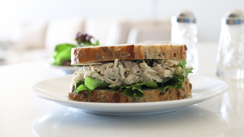Serving a Chicken Salad Sandwich