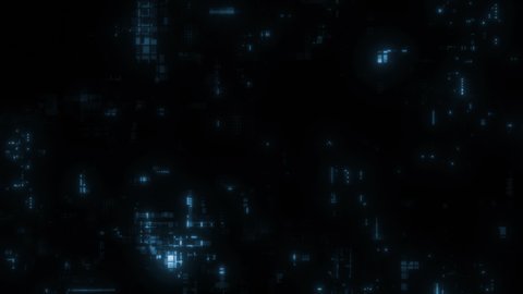 Chaotic Random Abstract Greeble Technology Background Loop, seamlessly looped Animation, techy Visualization, abstract art