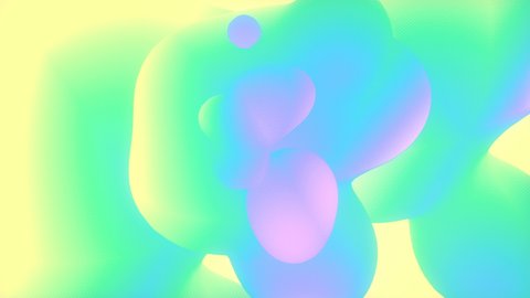 Colored fluid forms digital loop animation 3d render modern liquid background 4K