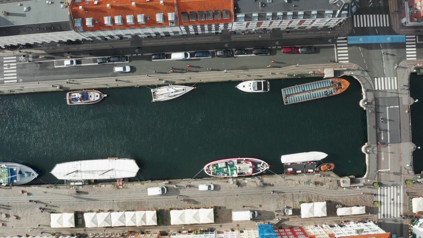 Flight over beautiful Copenhagen - the capital of Denmark
