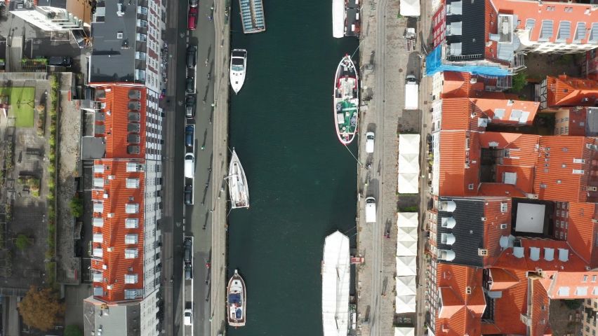 Flight over beautiful Copenhagen - the capital of Denmark