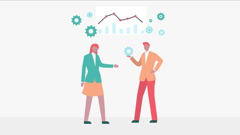 Vector Illustration Cartoon Business People Planning Stock Vector ...