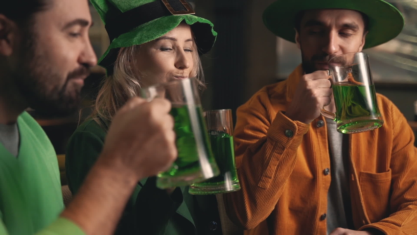 Friends celebrating Saint Patrick