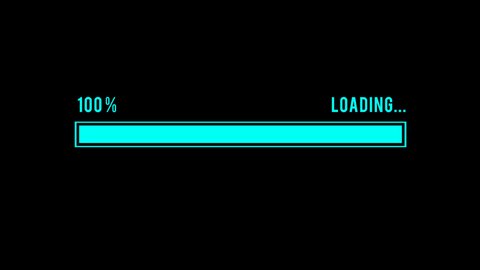Loading Bar Downloading Barloading Screen Pixelated Stock Footage Video ...