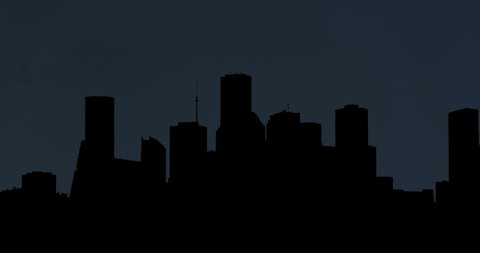 Houston Timelapse at Moonrise Time Lapse