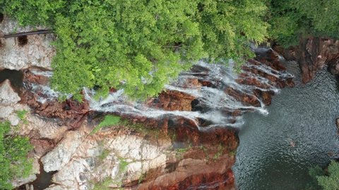 Flight over amazing Na Muang 1 Waterfall in Ko Samui