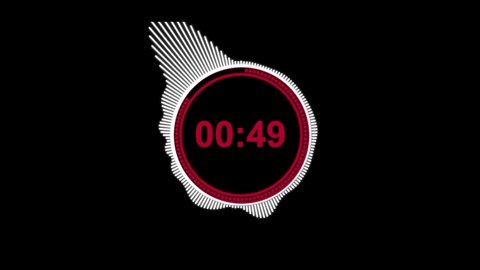 Five minute countdown with Flag of Japan