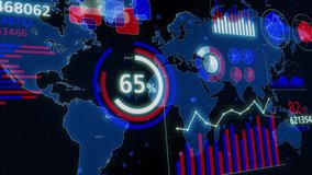 World map and various charts. Financial technology concept. Fintech. Global finance. Worldwide business. - Powered by Shutterstock - Get 15% off with code: PIKWIZARD15