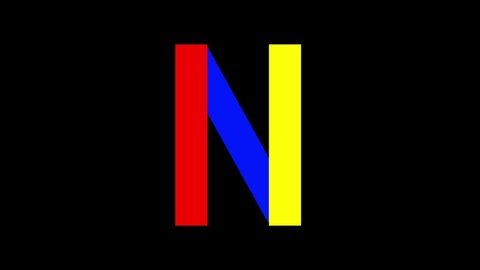 The letter N of the English alphabet. A hot letter to overlay. animation