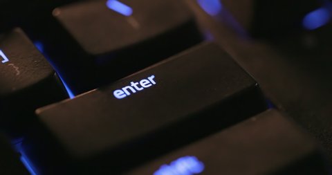 Hitting glowing enter key on mechanical keyboard