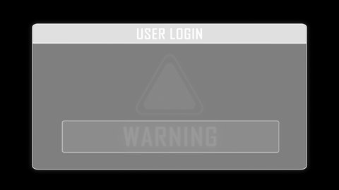 Warning Alpha Matte Animation Background Loop Stock Footage Video (100% ...