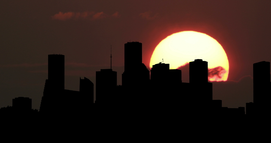 Houston Timelapse Big Sun Sunrise Time Lapse
