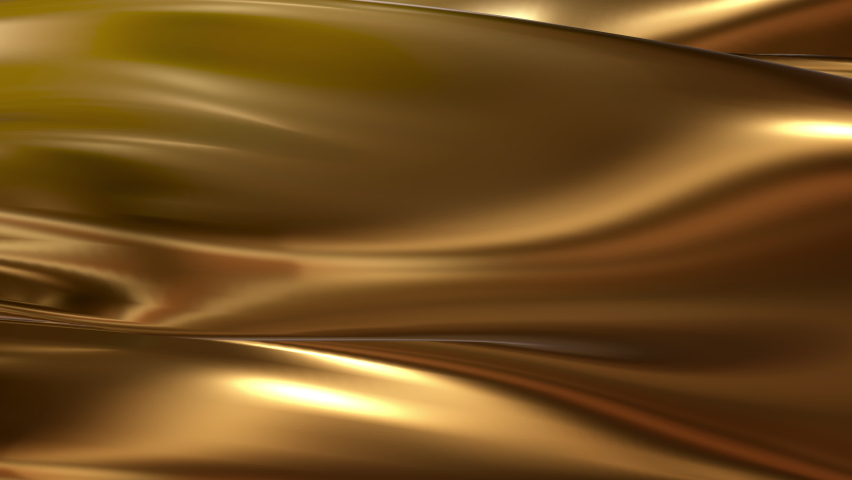 Oil fluid abstract fabric gold liquid. Golden wave background. Gold background. Gold texture. Lava, nougat, caramel, amber, honey, oil. 3d rendering Royalty-Free Stock Footage #1068072299