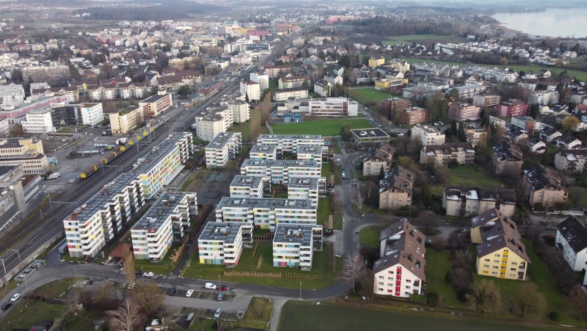 Im Vieri disctrict in Schwerzenbach from above