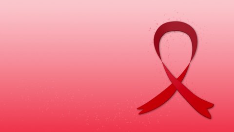 AIDS  HIV Awareness Red Ribbon 4K Animated Background