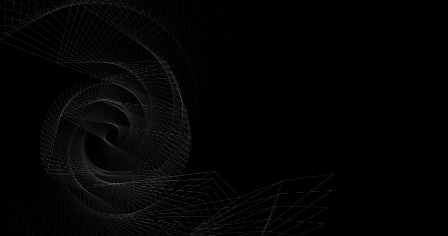 Spiral vortex wireframe techonology background. Lines and geometric pattern 