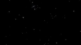 Shooting Stars In The Sky 4K Animation Stock Footage. Shooting Star Comets Rain Down From Outer Space Night Sky Heavens. - Powered by Shutterstock - Get 15% off with code: PIKWIZARD15