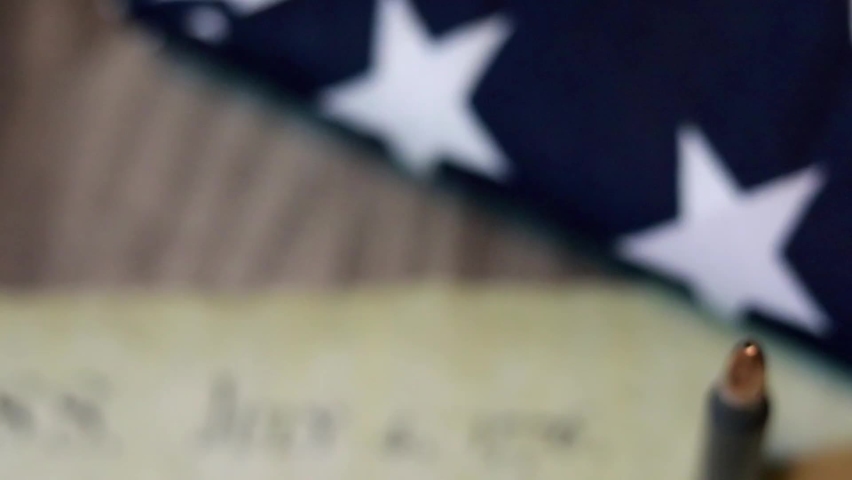 Declaration of independence with bullets 1776