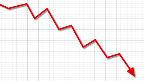 Animation Footage Graph Showing Fluctuated Downward Stock Footage Video ...