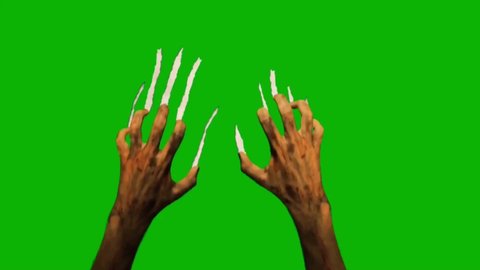 Zombie Hands on Green Screen