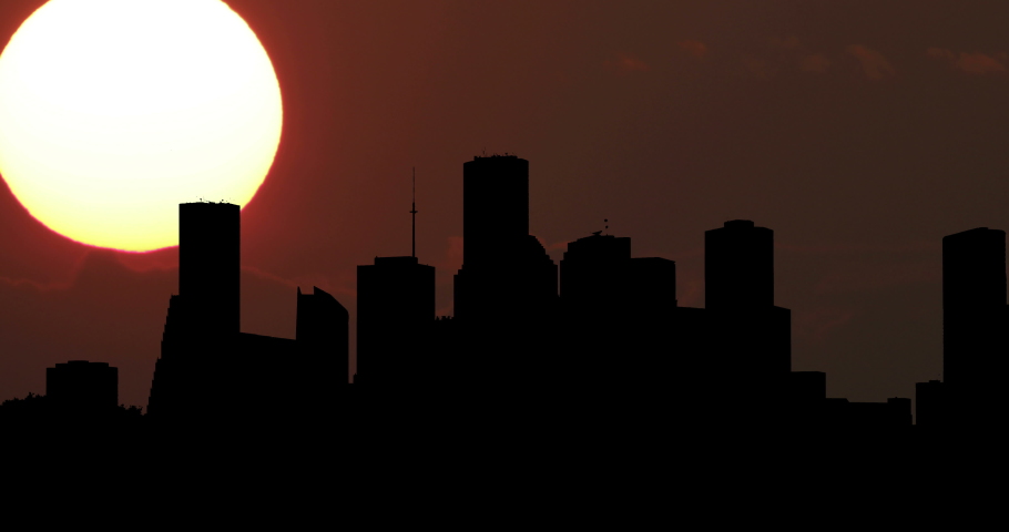 Houston Timelapse Big Sun Sunset Time Lapse