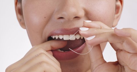 Flossing Teeth Stock Video Footage 4k And Hd Video Clips Shutterstock