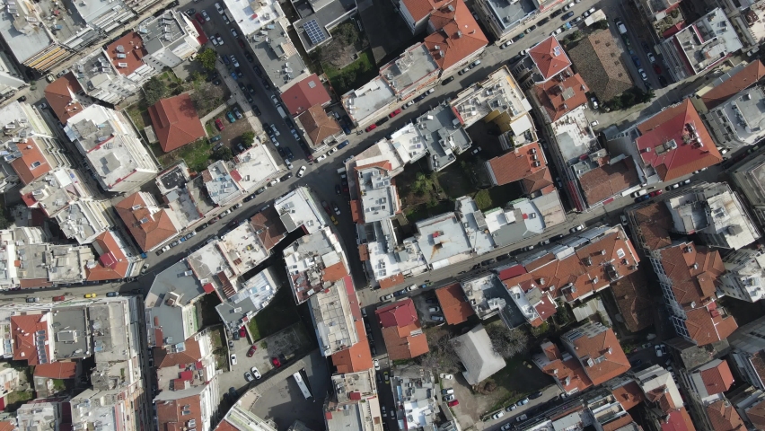 Aerial view of veria city of imathia in central macedonia close to naousa and thessaloniki in greece